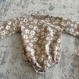 Grayson Floral Brown Kids Onsie